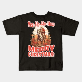 Santa Claus Cowboy Kids T-Shirt